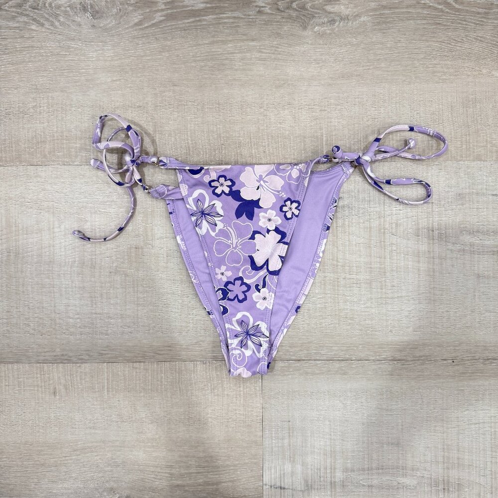 Groovy Floral Print Bikini Bottom